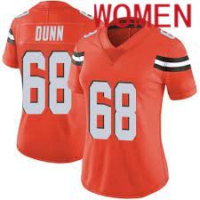 Women Cleveland Browns 68 Michael Dunn Nike Orange Game NFL Jersey